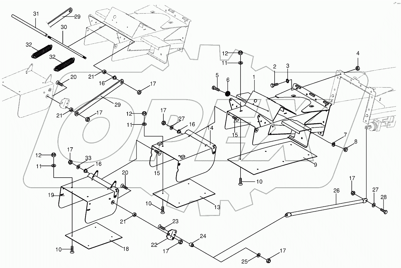 Discharge flap-end piece