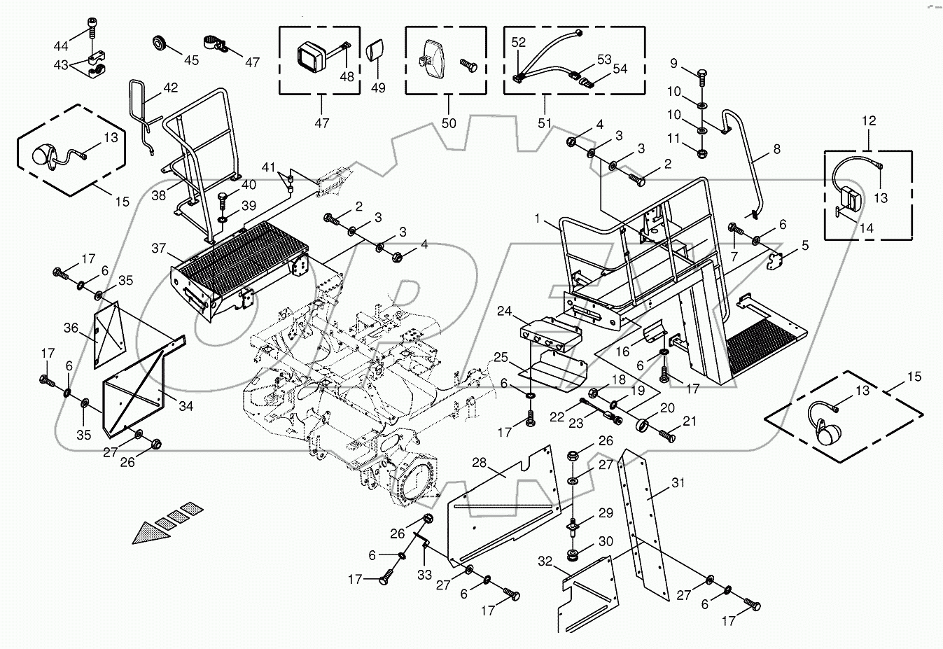 Cab access left/platform right