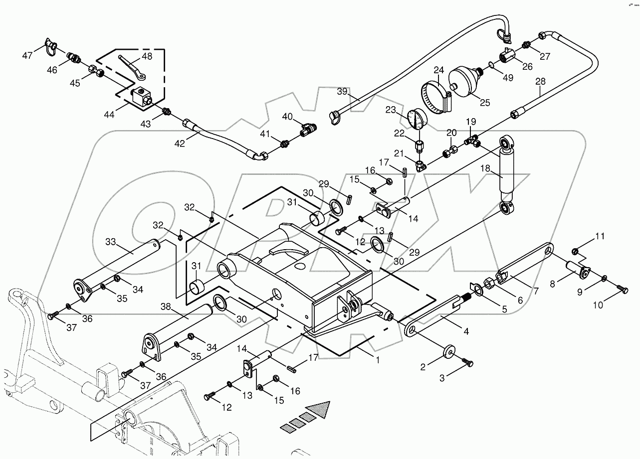 Steering axle rocker arm