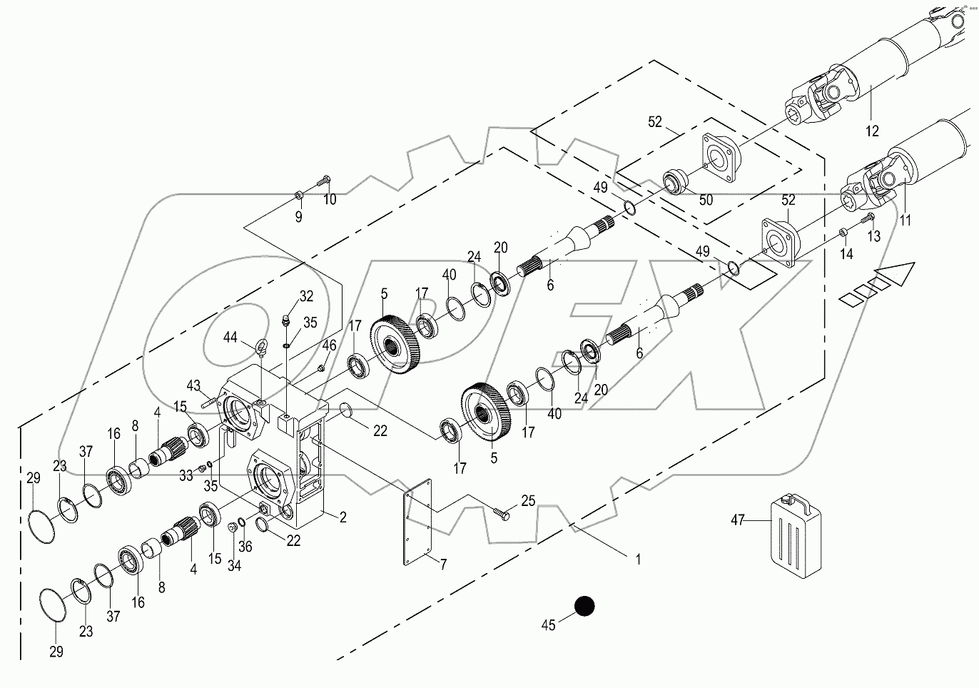 Auxiliary gearbox/Drive