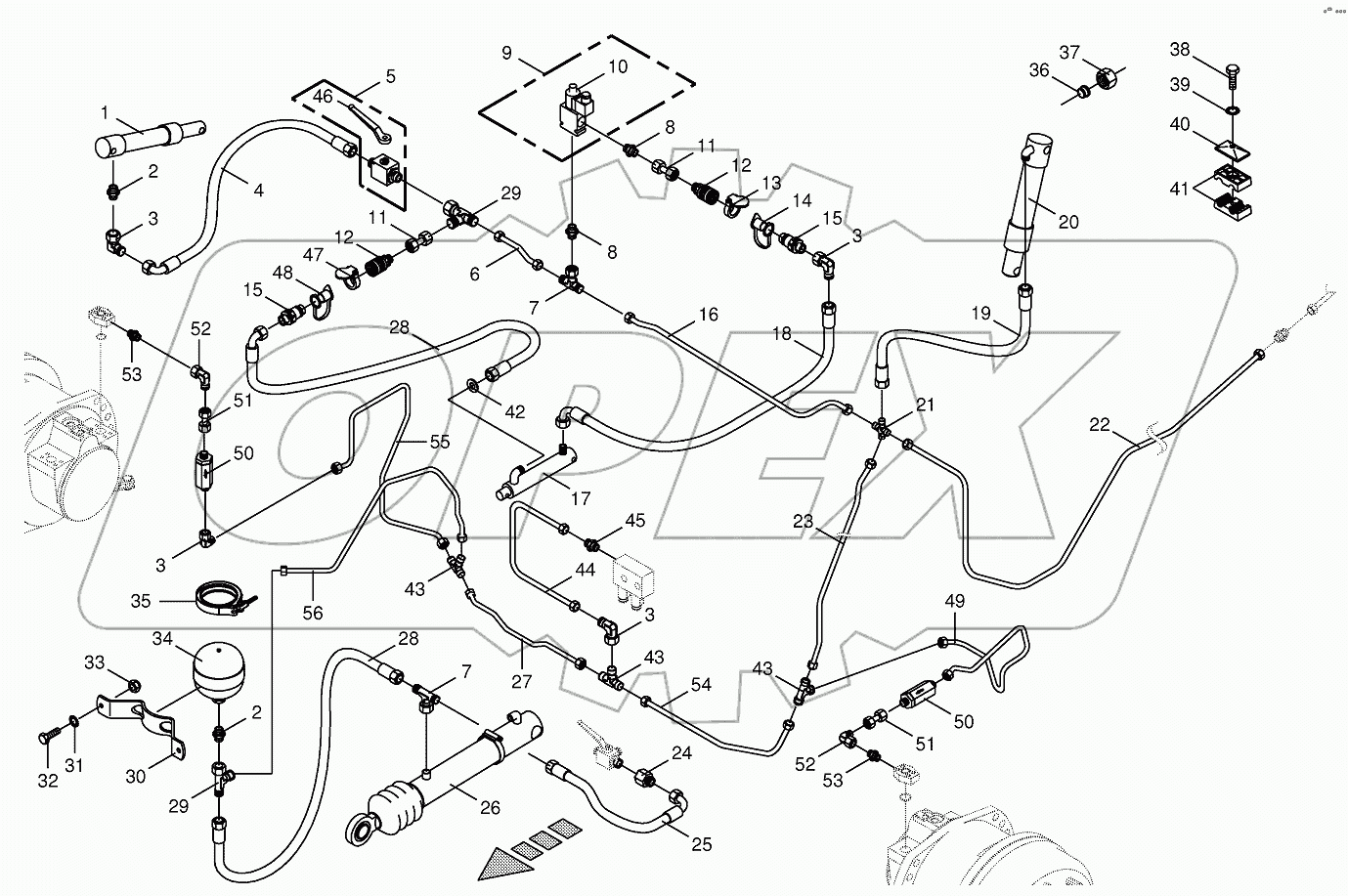 Charge pressure lines-front 753494-773000
