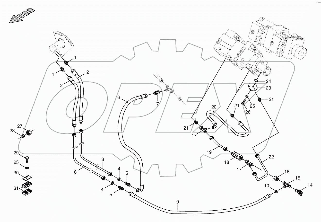 Hydraulics-sieve drive-BIG X 800