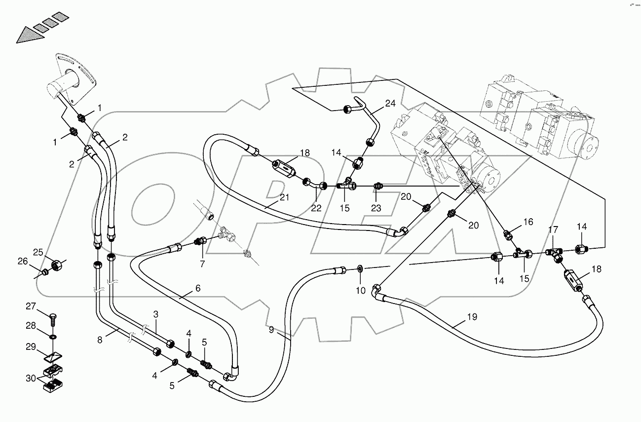 Hydraulics-sieve drive-BIG X 1000