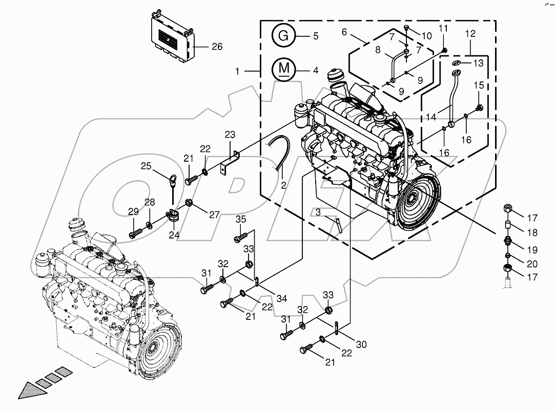 Diesel engine-back-BIG X1000
