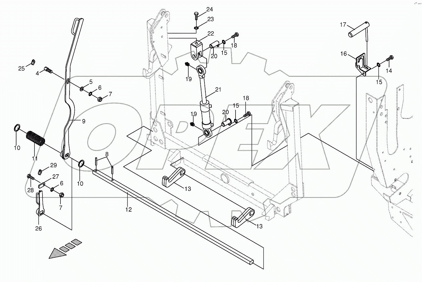 Lateral flotation system/Locking mech.