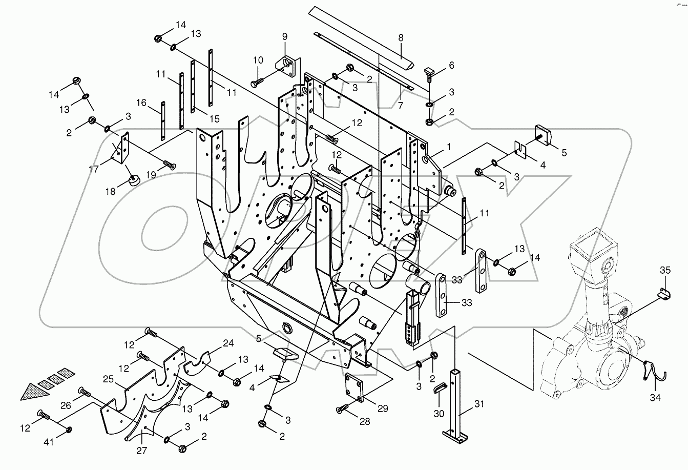 Feeder Housing with support foot