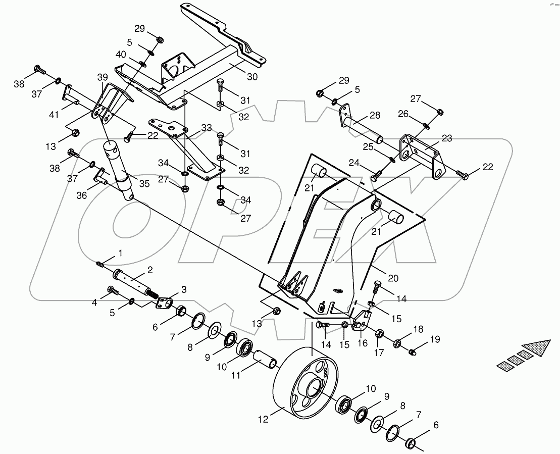 Tensioning device-main drive