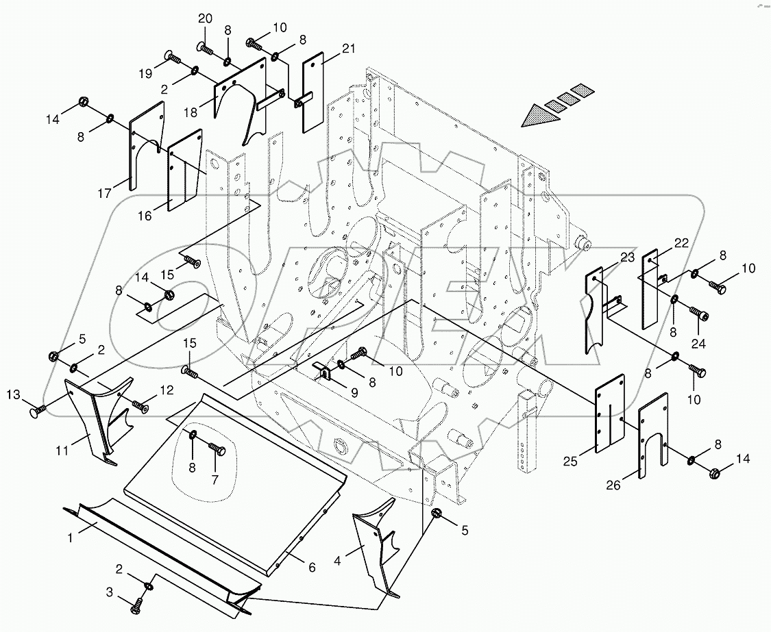 Grain collecting plate/slotted cover
