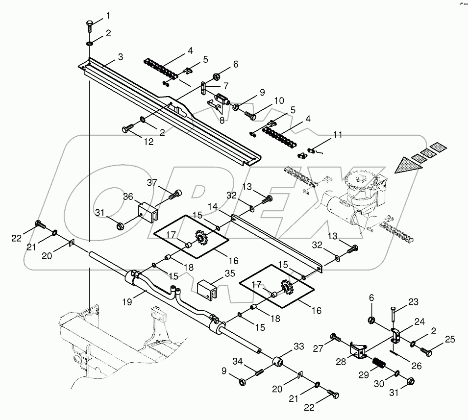 Sharpening device drive