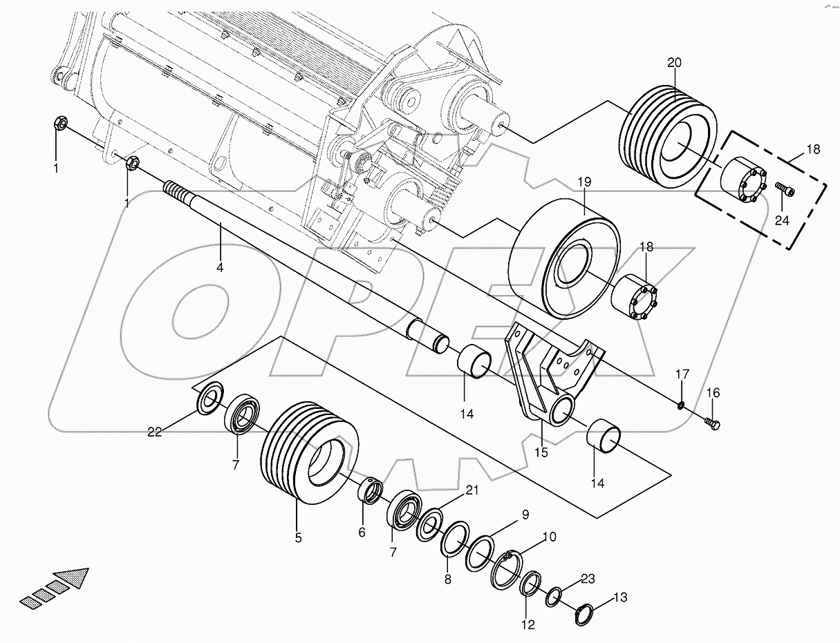 Pulley for changing directions
