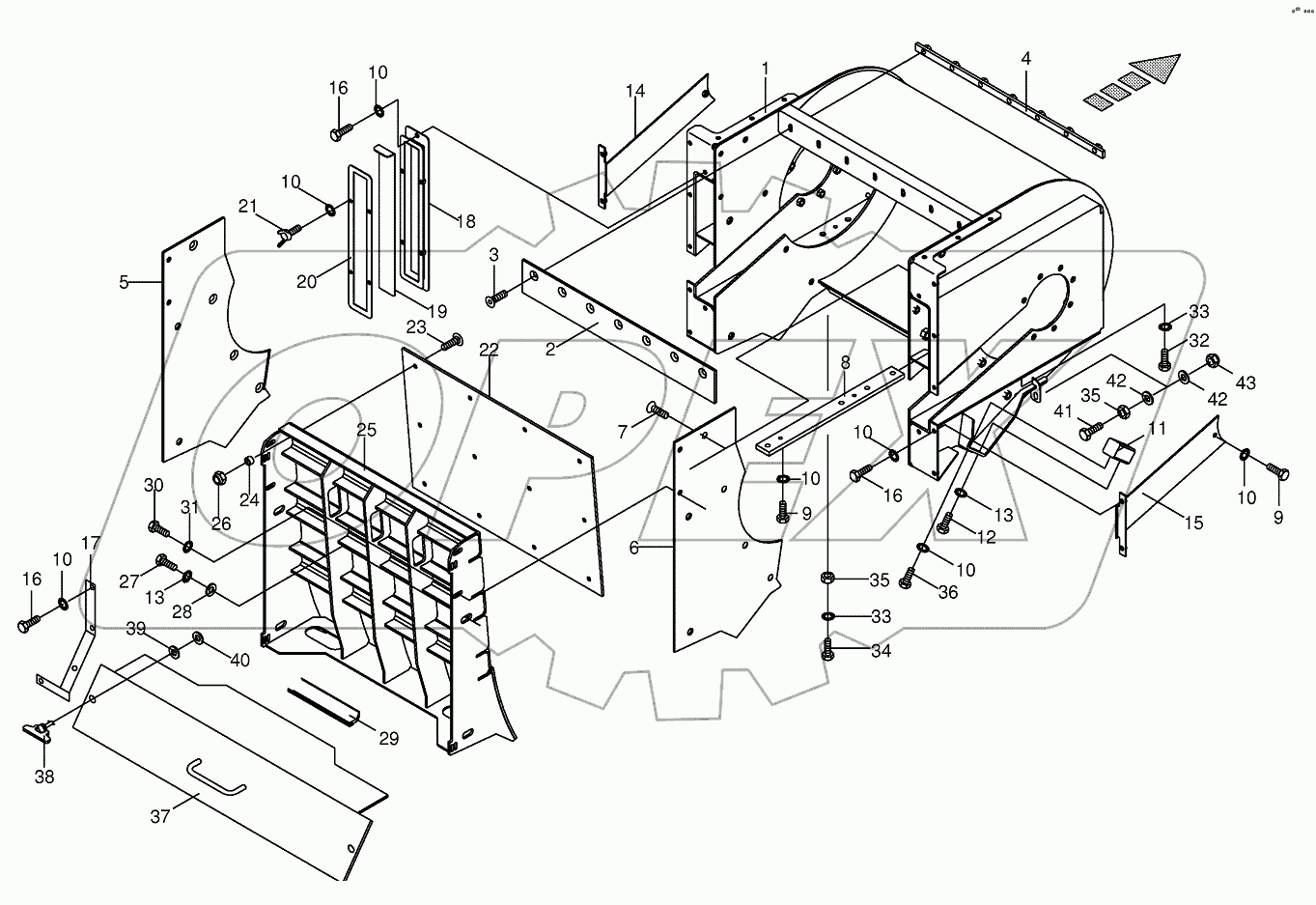 Discharge accelerator housinge