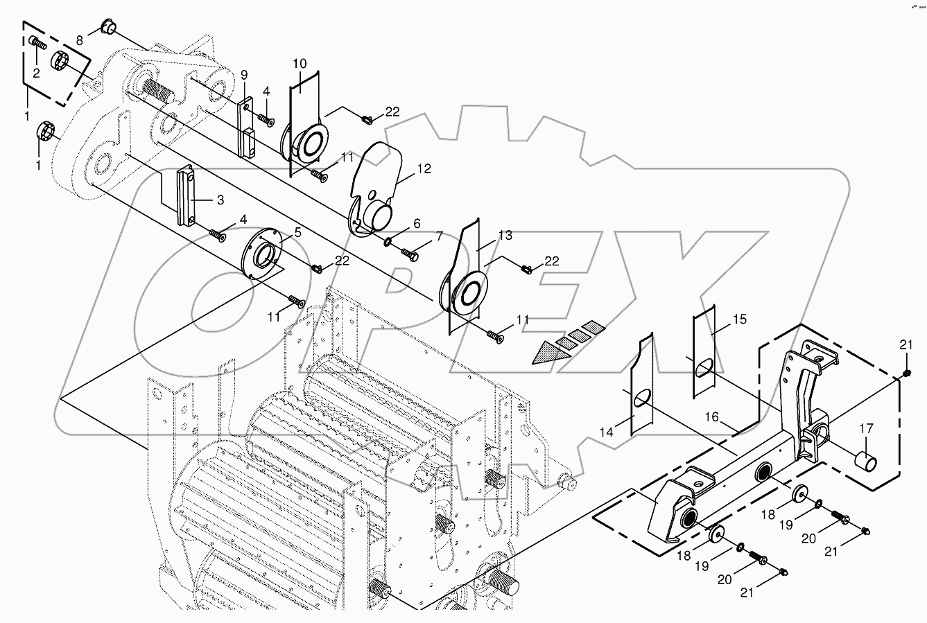 Top feed roller bearing
