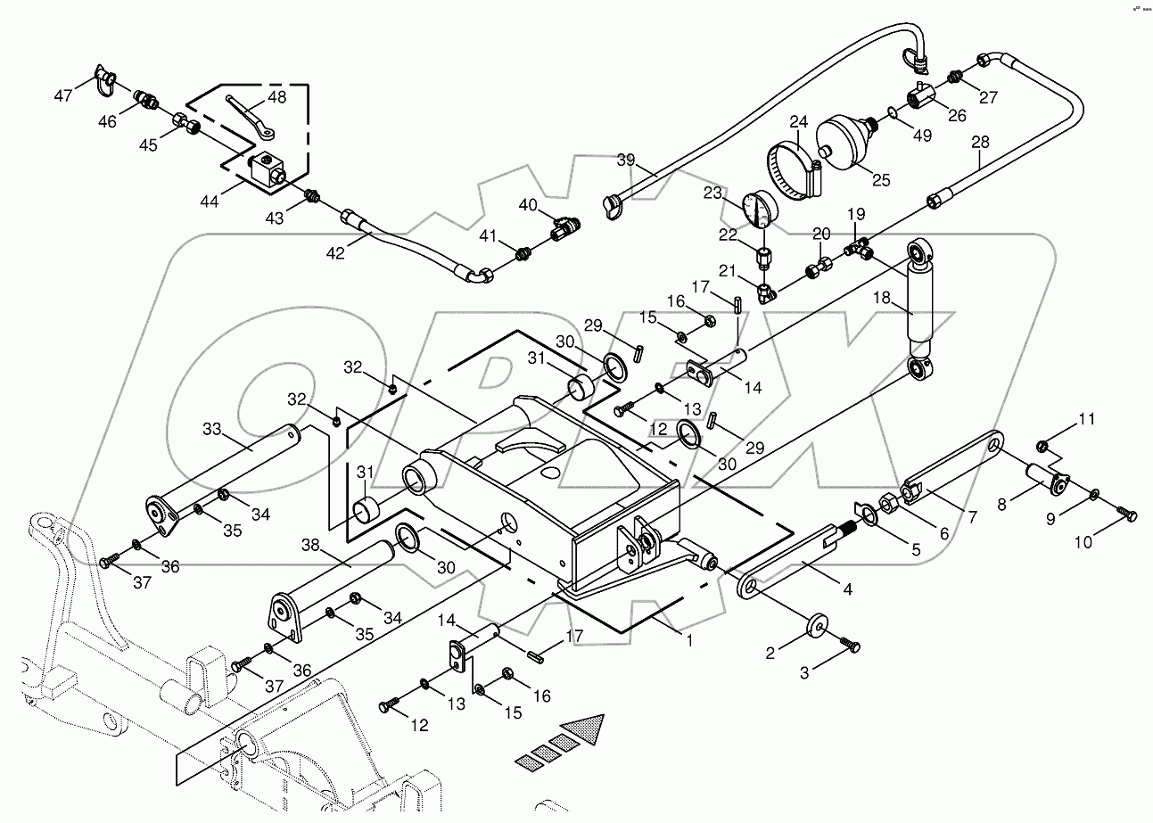 Steering axle rocker arm