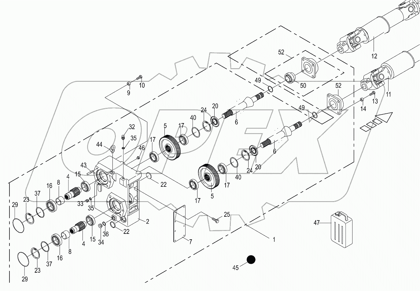 Auxiliary gearbox/Drive