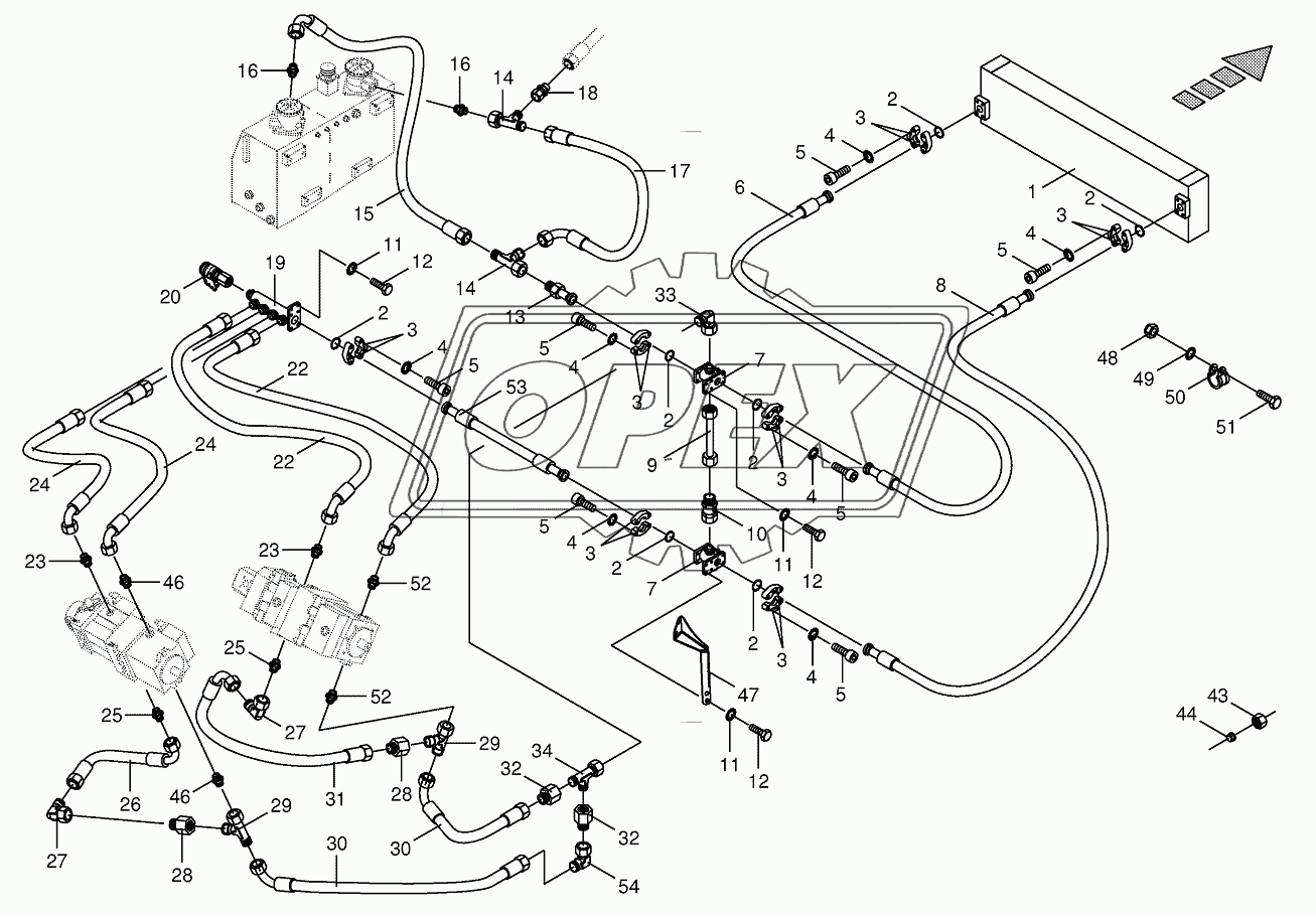 Housing line/oil cooler