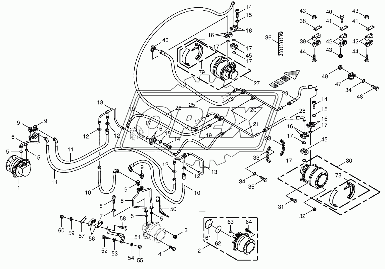 Traction drive wheel engine 773001 - 784616