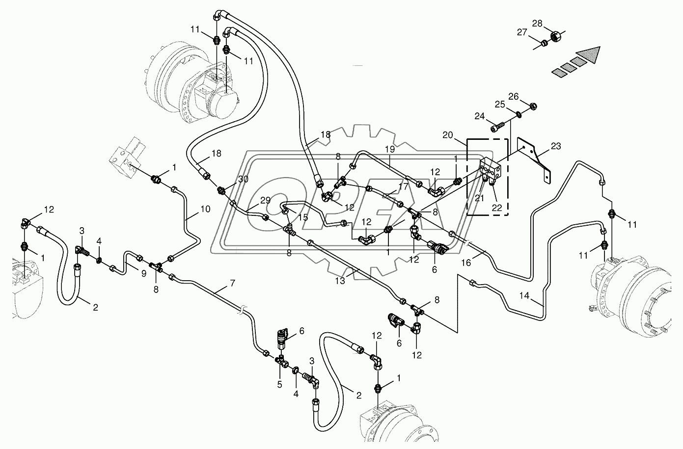Hydraulics-speed range shifting 784617 - 801000
