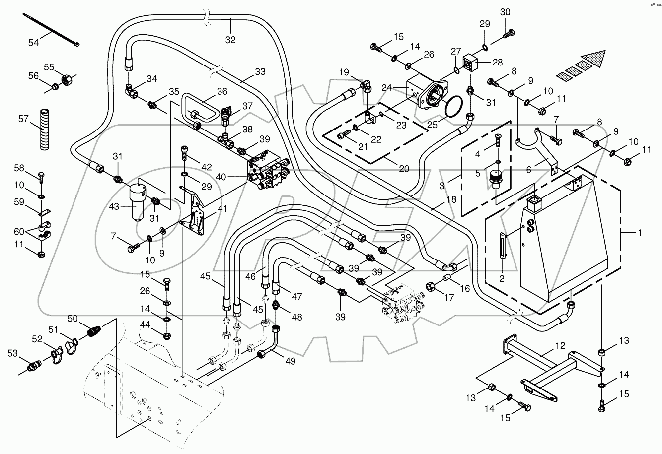 Hydraulics-additive connection back 773001 - 801000