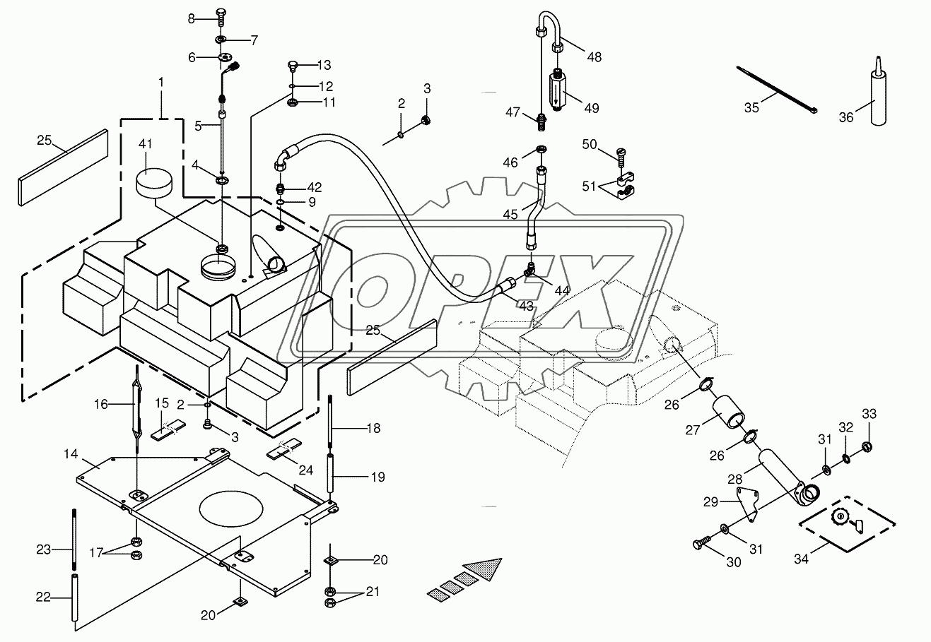 Additional tank for silage agent system