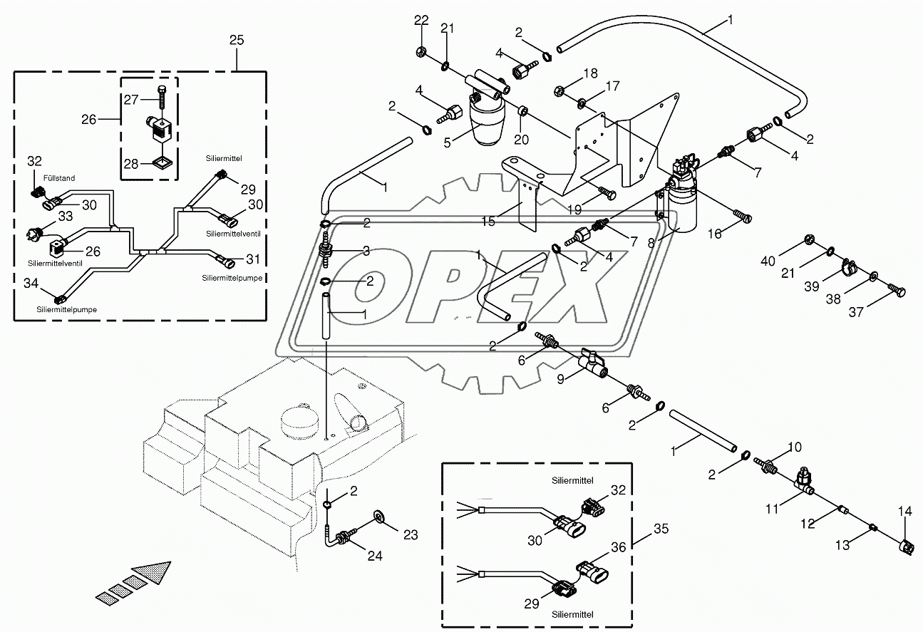 Silage agent system/Wiring harness