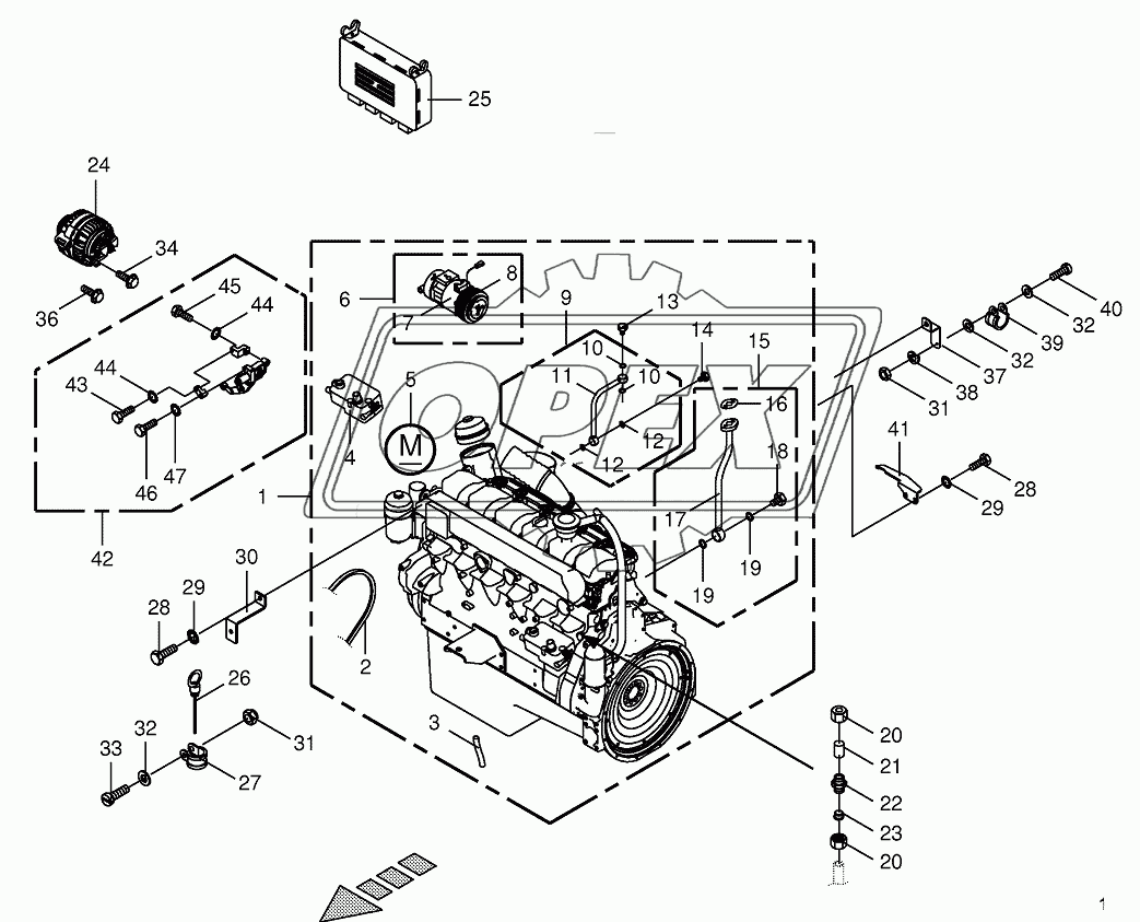 Diesel engine-front