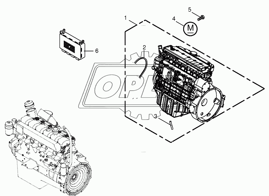 Diesel engine-back - BIG X 800