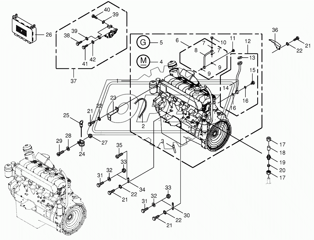 Diesel engine-back - BIG X 1000