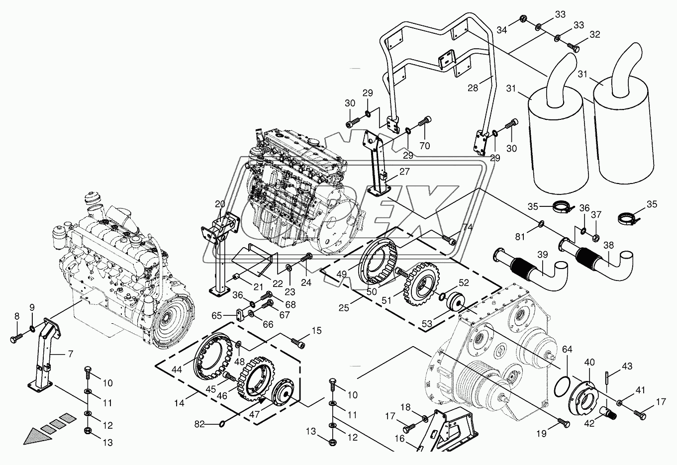 Clutch/Silencer - BIG X 800