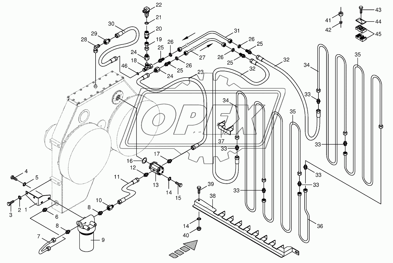 Gear oil cooler