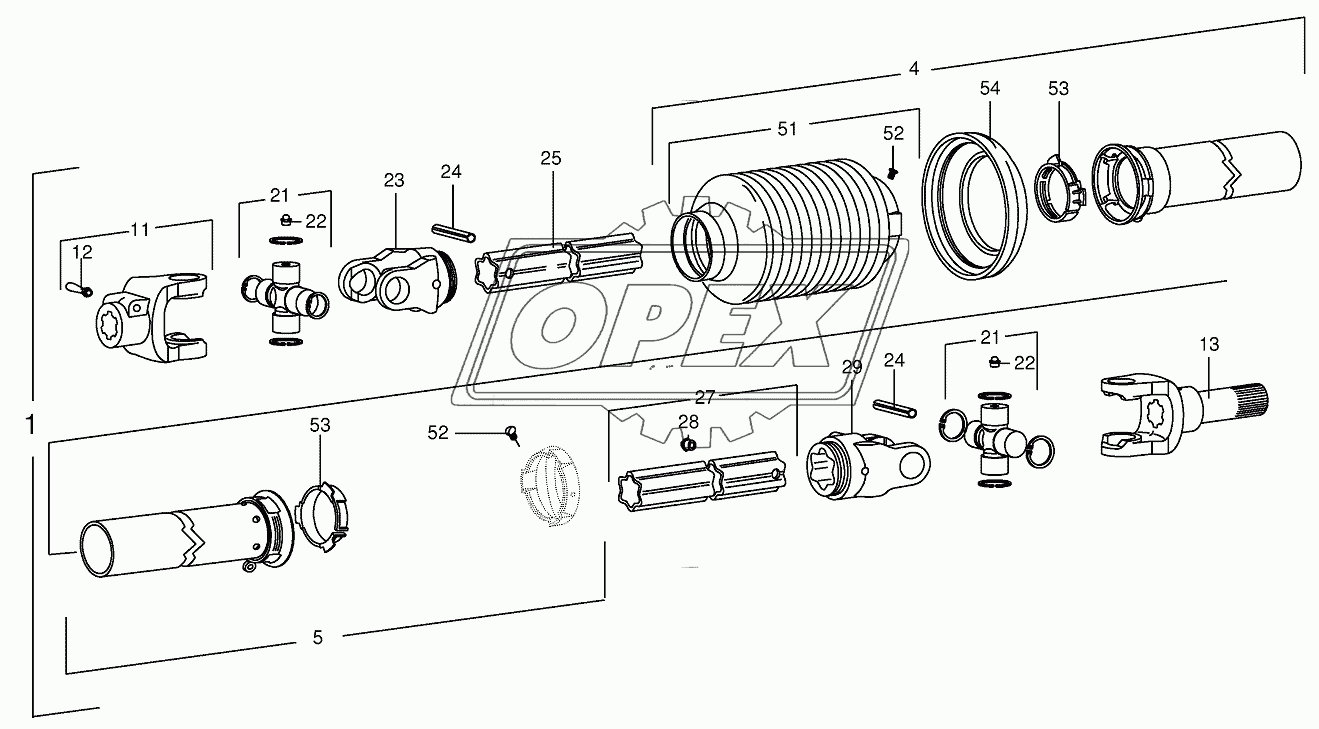 P.T.O shafts-roller drive