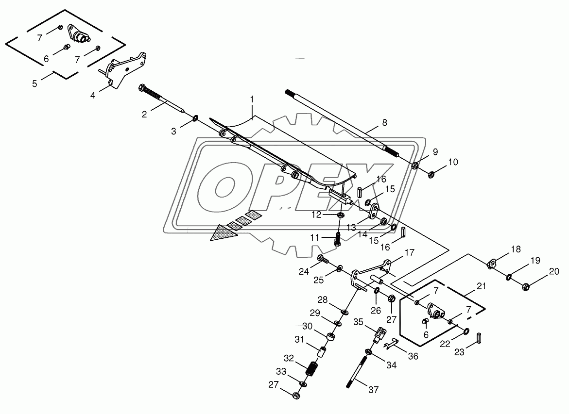 Drum base-spring-mounted