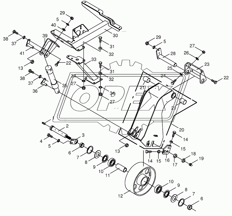 Tensioning device-main drive