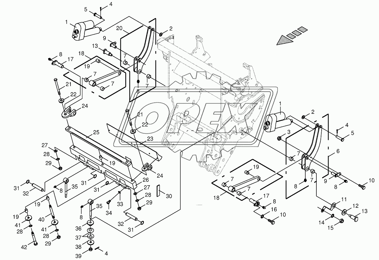 Shear bar adjustment