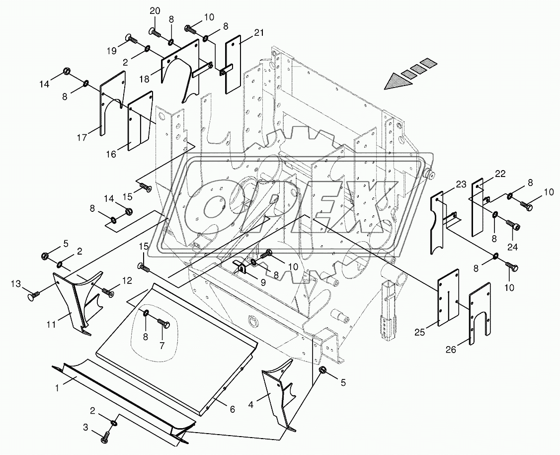 Grain collecting plate/slotted cover