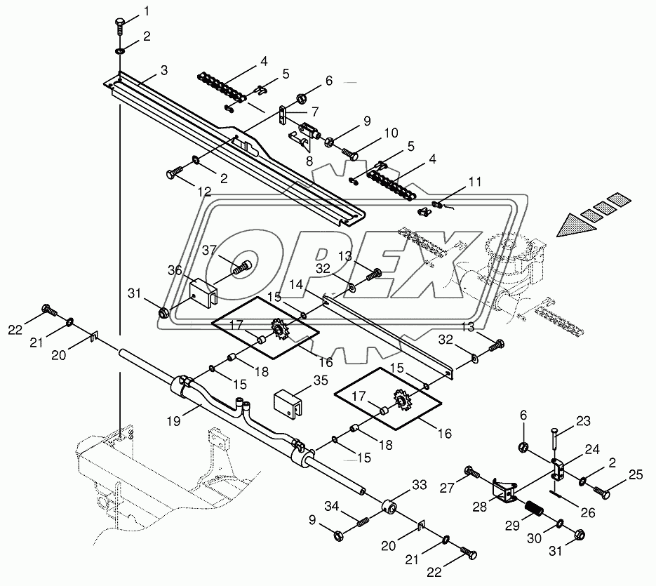 Sharpening device drive