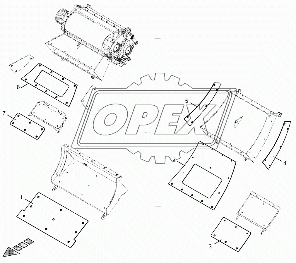 Wearing plates-HD parts-not spring-mounted