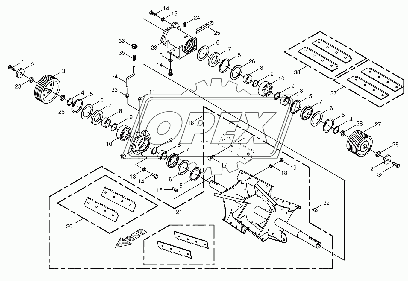 Discharge accelerator/bearing