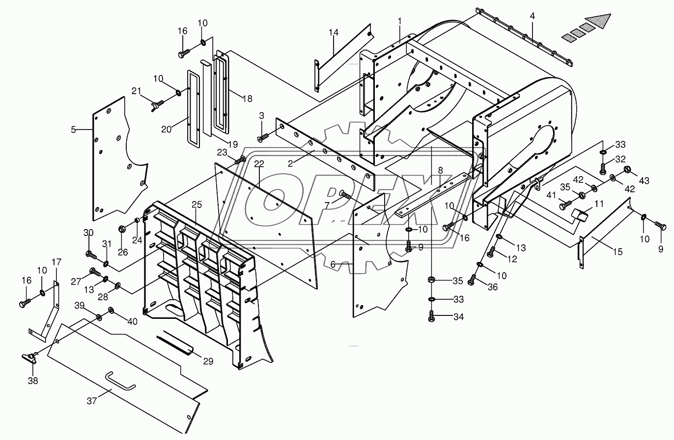 Discharge accelerator housinge-not spring-mounted