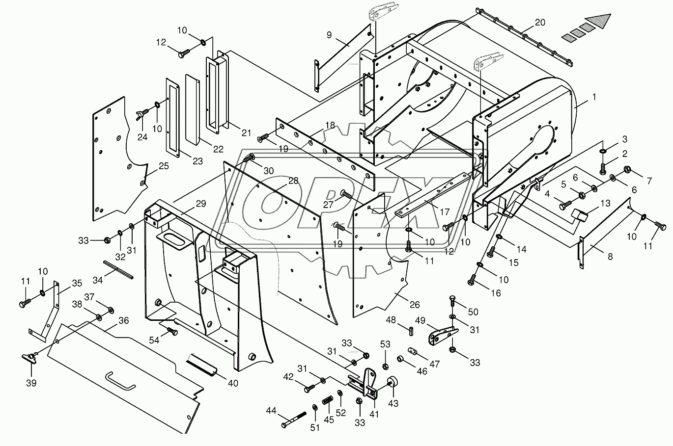 Discharge accelerator housinge-spring-mounted