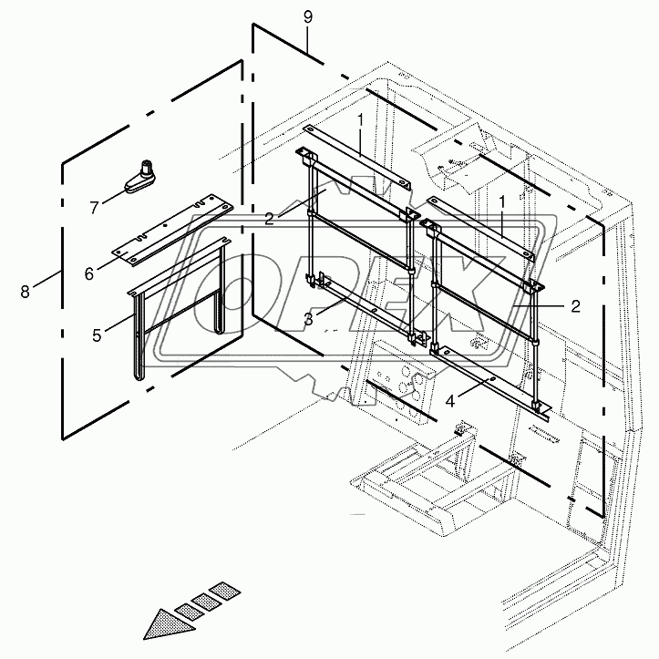 Rear blind/lateral blind