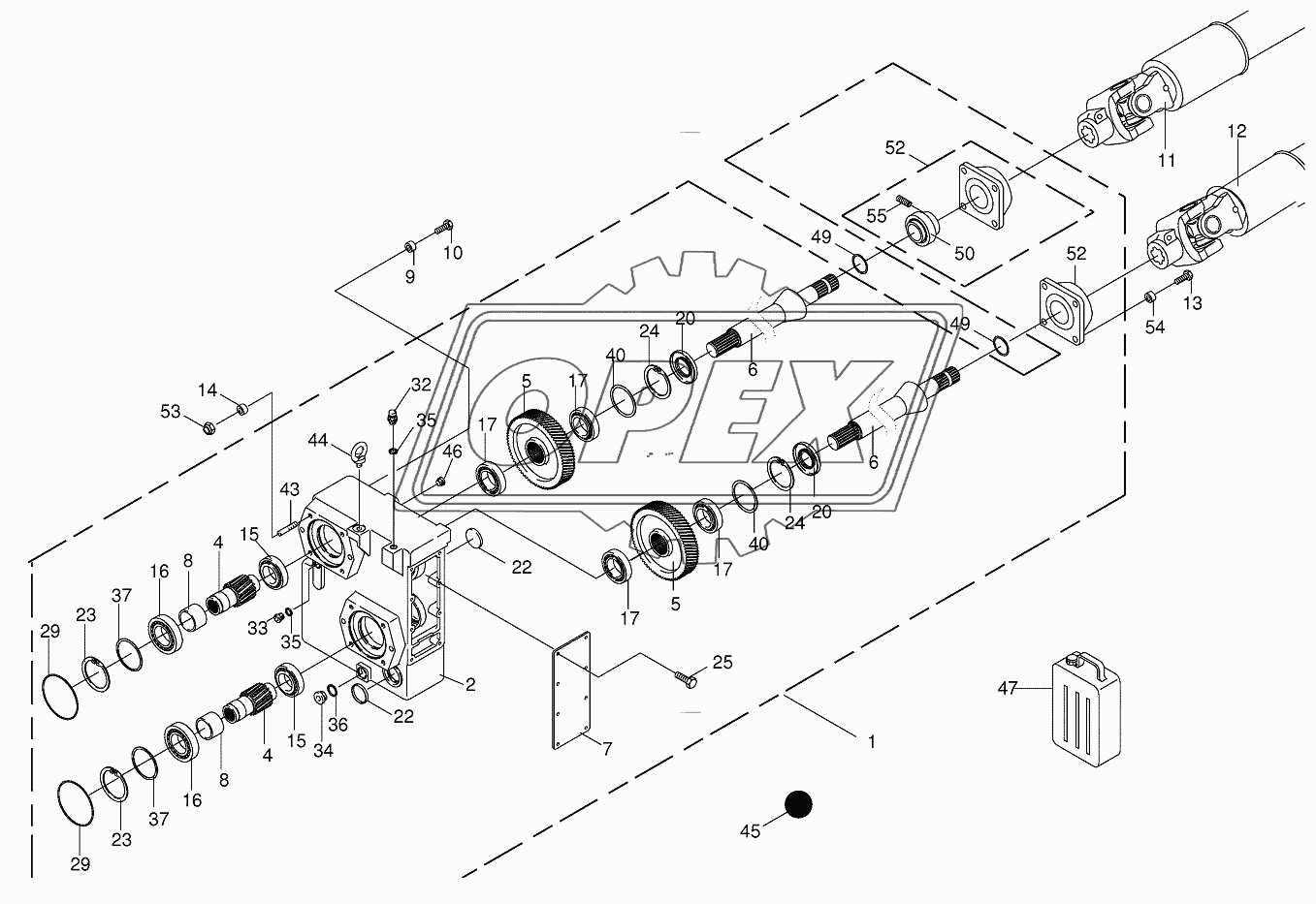 Auxiliary gearbox/Drive