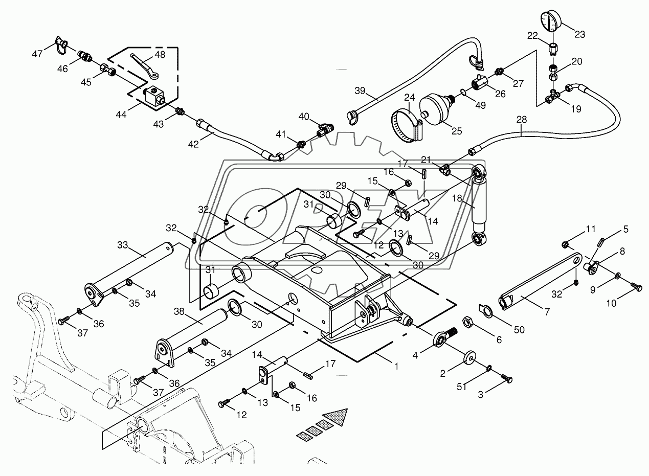 Steering axle rocker arm