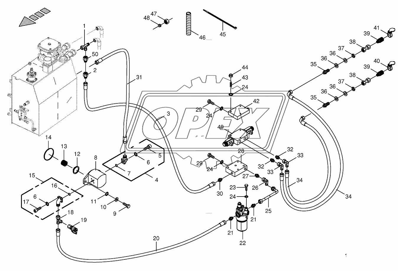 Hydraulics-additive connection back 833001 108.0