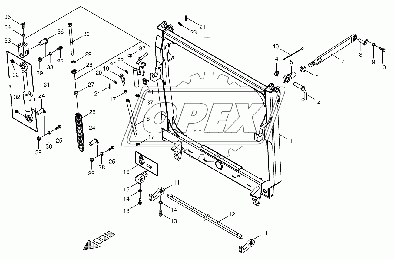 Pivoting frame