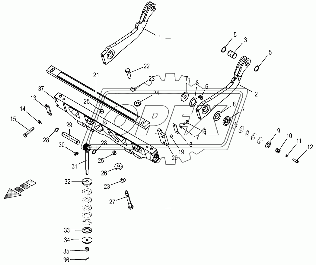 Shear bar adjustment 2