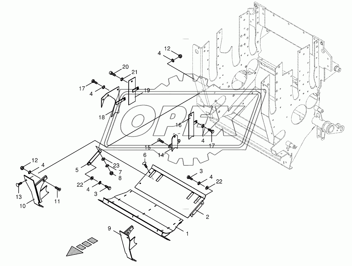 Grain collecting plate/slotted cover