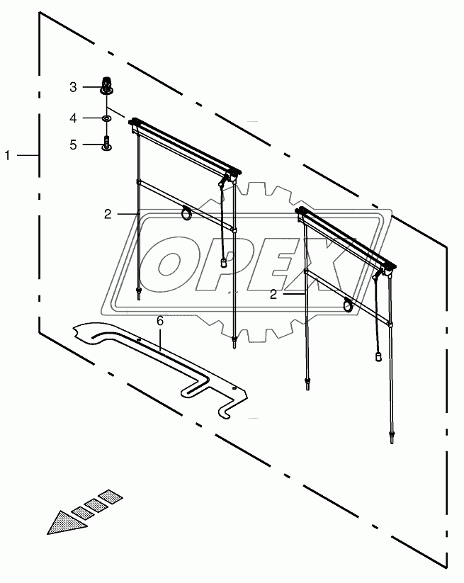 Rear blind