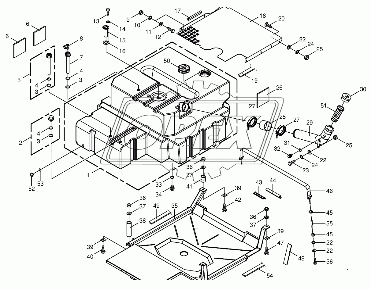 Diesel fuel tank