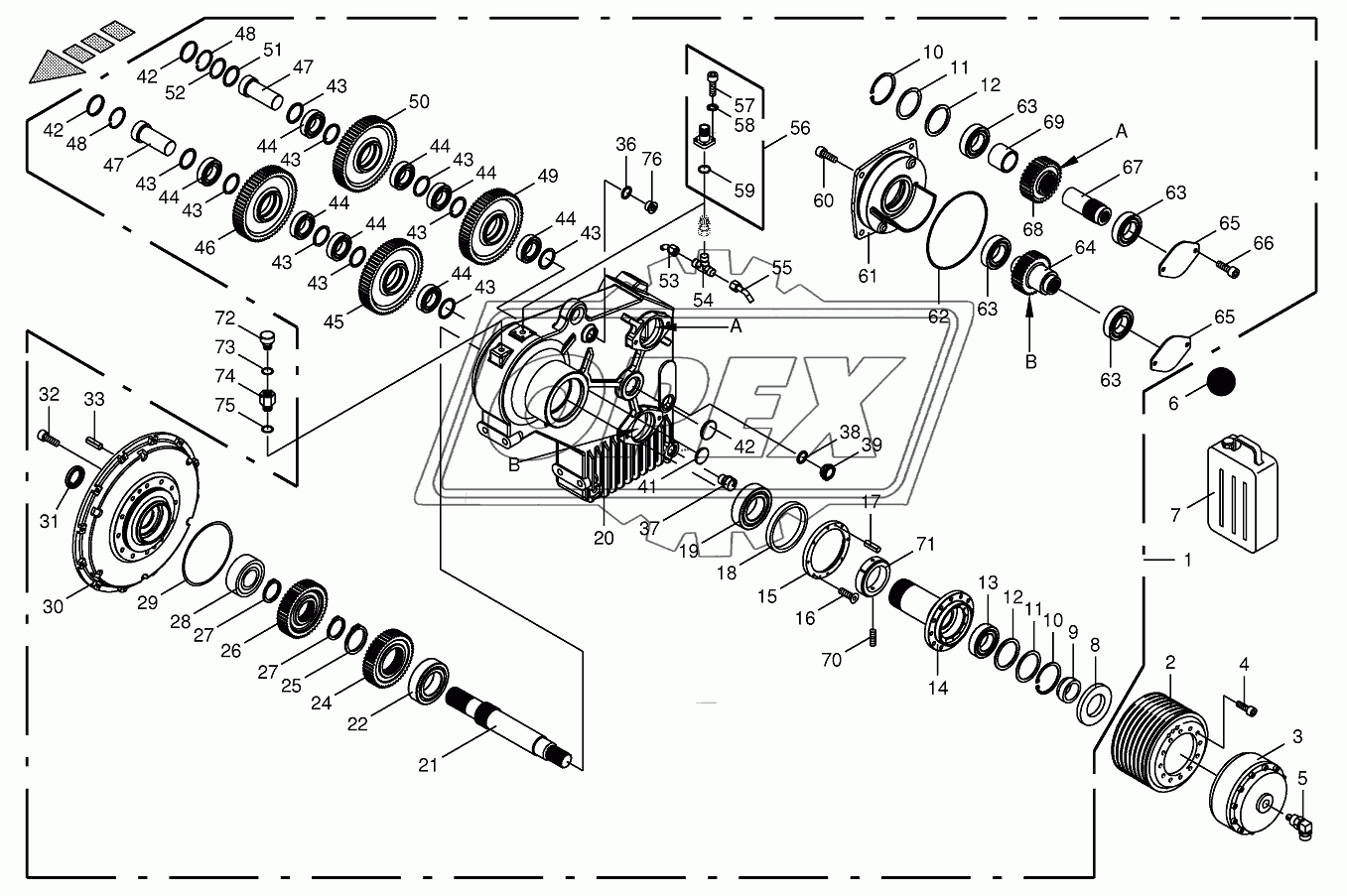 Motor output gear