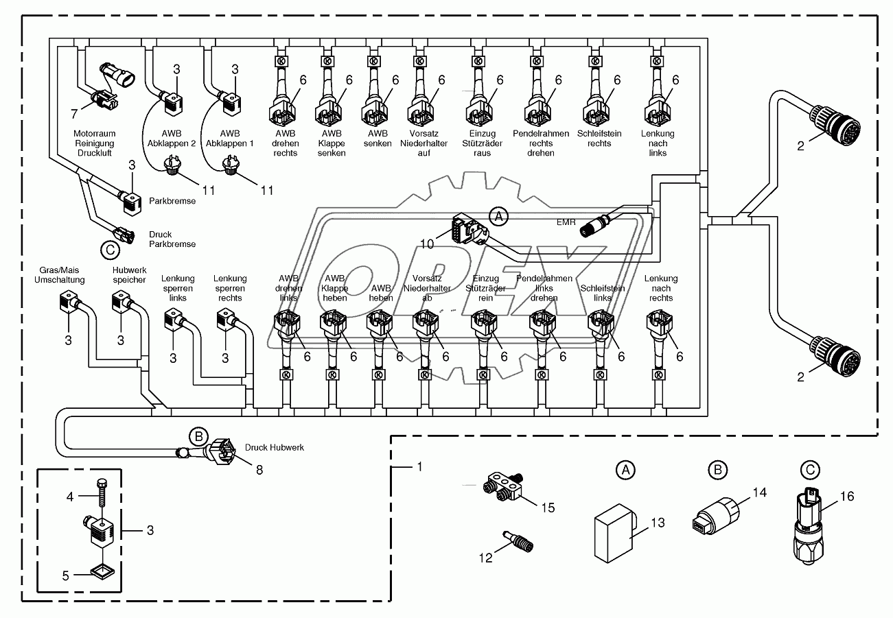 Wiring Harness-valve block